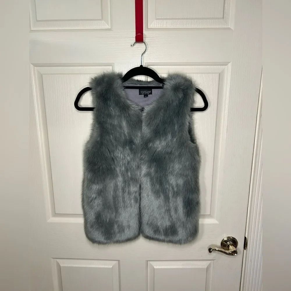 Topshop faux fur vest 